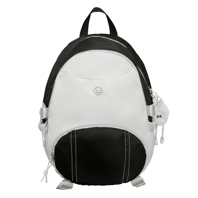 This Korean-style cute backpack is a new and simple schoolbag. It's fashionable, simple, casual and versatile, suitable for both boys and girls to go to school Item Picture