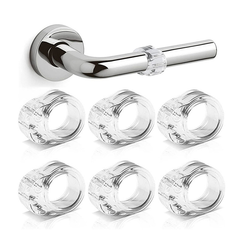 Popular PVC transparent door handle anti-collision pads, anti-collision rings, windproof and anti-collision transparent silicone anti-collision door holes in foreign trade full figure