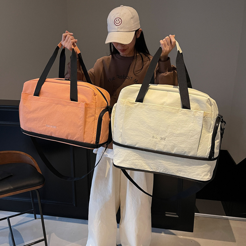New lightweight and expandable travel bags, cross-border business trip hand-held crossbody luggage bag, outdoor dry and wet separation fitness bag details Picture