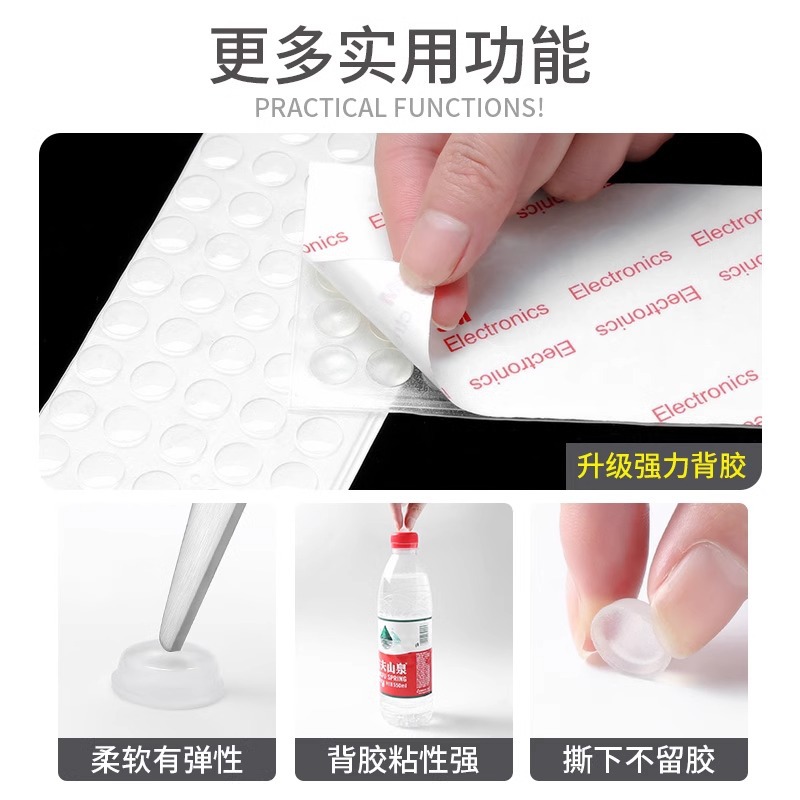 Silicone transparent door stop anti-collision sticker, door handle, cabinet door rear anti-collision buffer, silent anti-collision, no need for drilling door stop Application Scenario