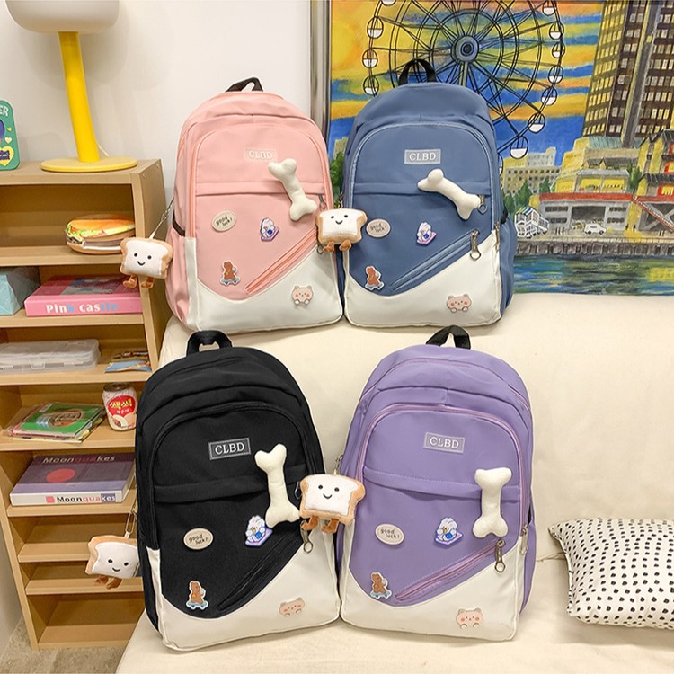 The 2025 new model of large-capacity, lighter-load macaron-colored backpack for students is a cute patchwork backpack for primary school students Application Scenario