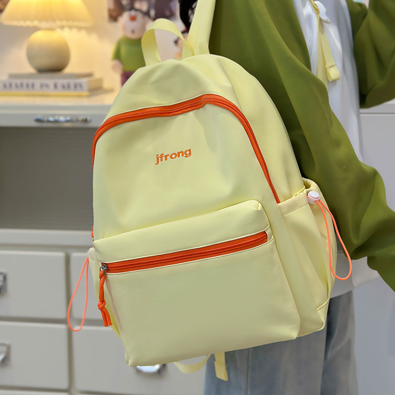 Korean-style Instagram niche and simple schoolbag for girls in grades three to six, large-capacity backpack for junior high school students to travel full figure