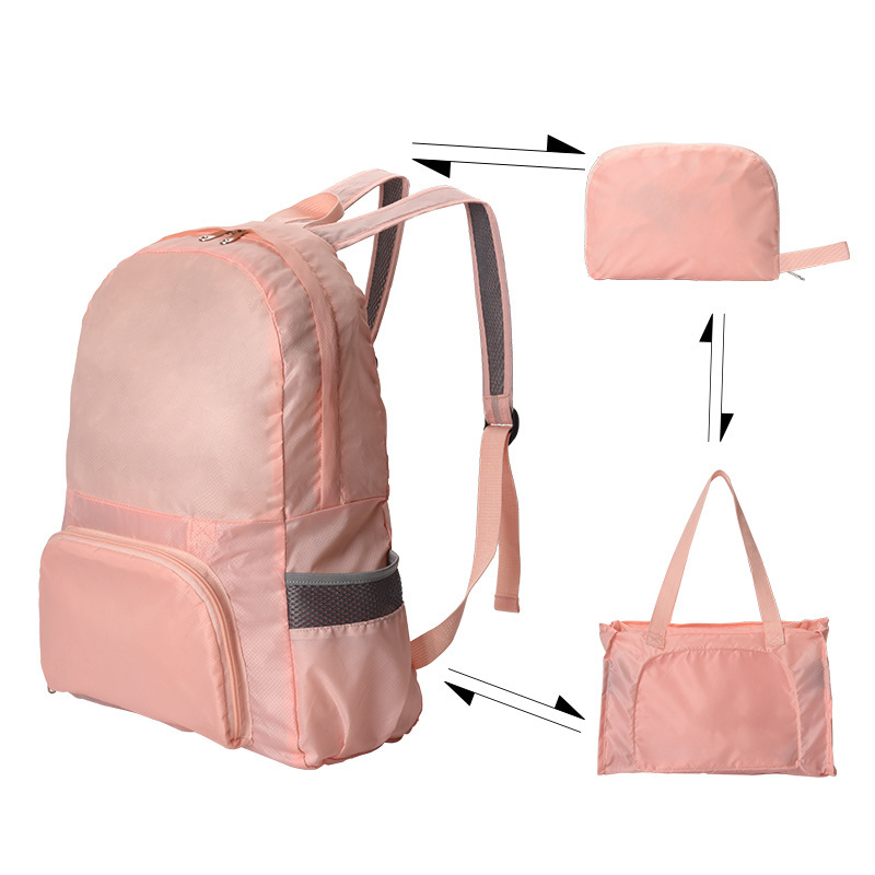 Runhui dual-purpose folding backpack, ultra-light backpack, student schoolbag, lightweight hiking backpack, travel backpack full figure