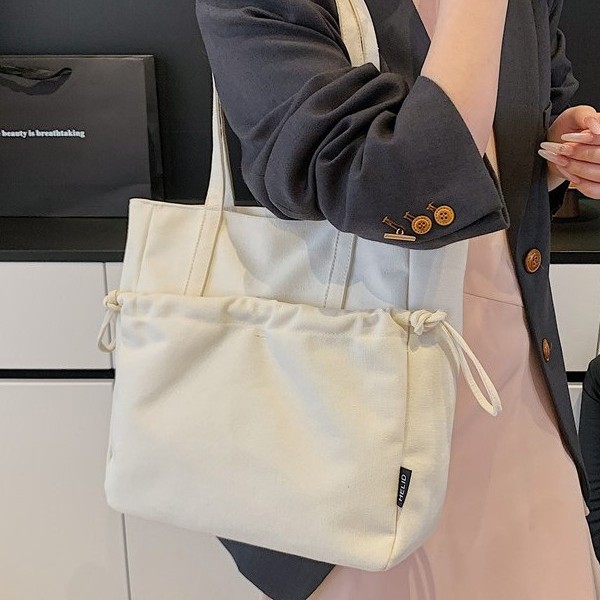 Tote Bag Autumn New large-capacity women's bag, simple and versatile for college students, commuting nylon women's single-shoulder bag details Picture