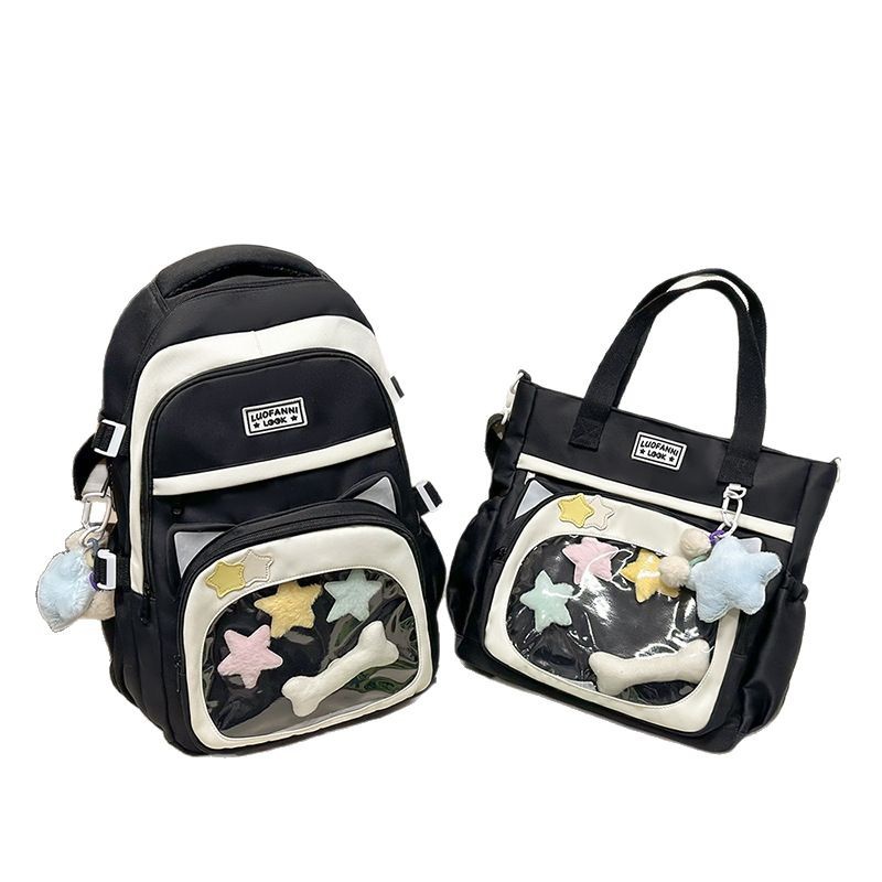 The new student bag of 2025 features a high level of appearance, large capacity, a fashionable and simple backpack for commuting, and a single-shoulder bag Item Picture