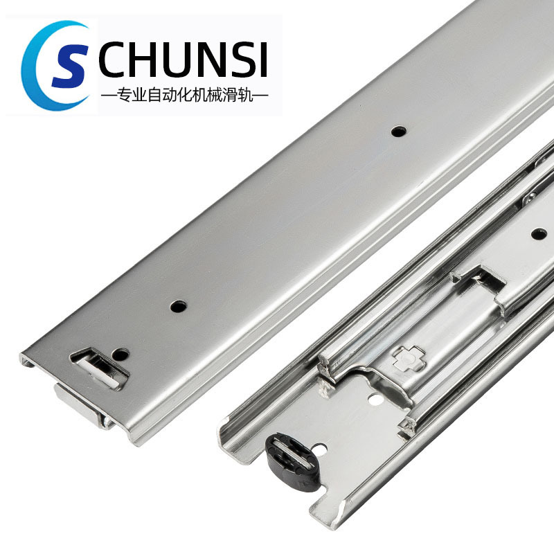 The 51 series IDB11 heavy-duty three-section steel drawer guide rail replaces the SRRH150 load-bearing linear slide rail of the same type Application Scenario