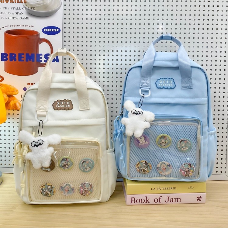 Japanese-style backpacks are versatile and have a high level of appearance. They are hand-held backpacks with a school style, soft and girlish bags, and large-capacity schoolbags details Picture