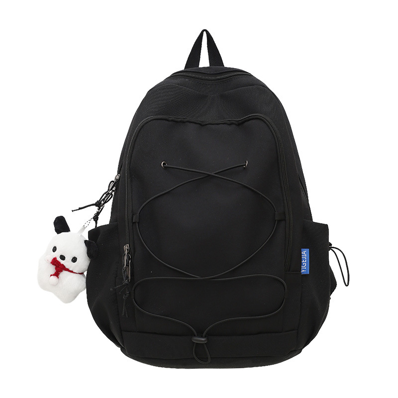 New personalized drawstring backpack, large-capacity sports backpack, men's color-matched high school and college student schoolbag, women's travel bag Item Picture