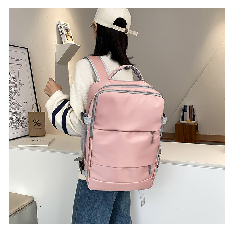 Travel bag, backpack, large-capacity, lightweight backpack for women, new trendy hand-held Korean version, versatile and simple, mommy full figure