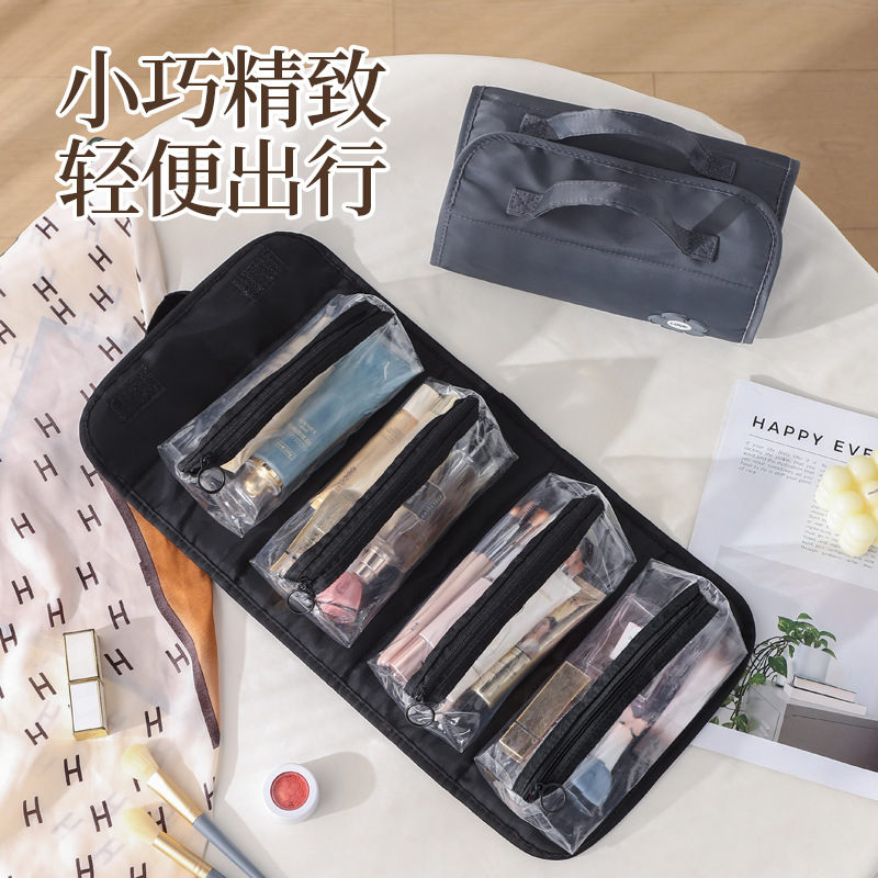 Runhui's new four-in-one detachable makeup bag 290 twill wash bag waterproof storage bag Makeup bag with large capacity full figure