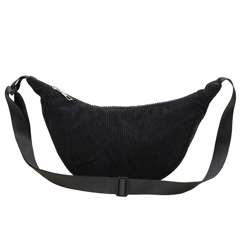 Cross-border corduroy Dumpling Bag 2024 New Style Versatile crossbody single-shoulder adjustable casual crossbody bag for women in autumn and winter Item Picture