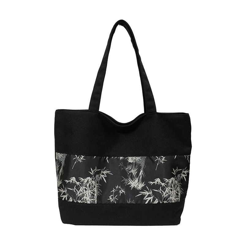 2025 New Chinese-style underarm bag with a national trend and artistic style, large-capacity single-shoulder bag with contrasting colors, and ancient-style bag for women Item Picture