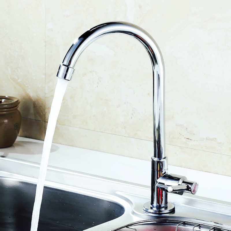 Kitchen sink, faucet switch, washbasin, washbasin, tap water, rotatable single-cooling, stainless steel factory direct sales details Picture