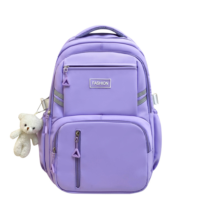 The new large-capacity casual backpack is versatile and suitable for primary and secondary school students. It is a backpack with multiple layers for both men and women and a horizontal appearance Item Picture