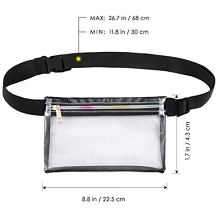 Amazon's best-selling transparent beach bags, large-capacity portable storage bags, running bags, outdoor rafting fitness travel bags Specification drawing