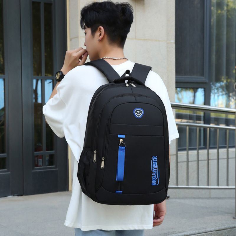 New cross-border casual outdoor backpack, large-capacity backpack, junior high school student schoolbag, men's business computer bag details Picture