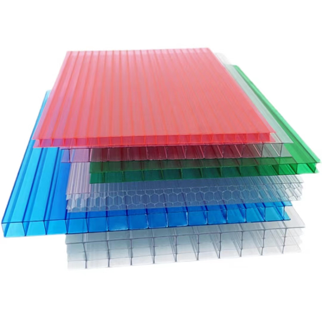 Transparent honeycomb polycarbonate sheet 10mm partition glass room, sunroom, polycarbonate greenhouse, pc honeycomb sheet Item Picture