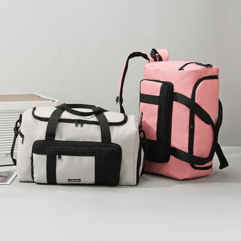 Men's and women's universal travel double-back luggage bag, large-capacity sports and fitness bag, dry and wet separation crossbody short-distance storage bag full figure