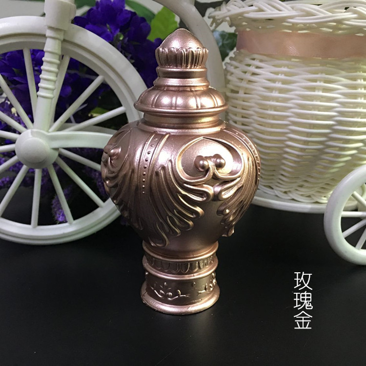 Classical curtain rod decorative head, Roman rod head, plug head, sealing rod head, curtain accessories, auxiliary materials, blow molding head Application Scenario