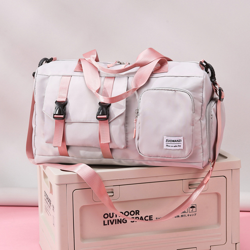 Short-distance travel bag, large-capacity backpack, men's hand-carry business luggage storage, sports and fitness bag, dry and wet separation, women's style full figure