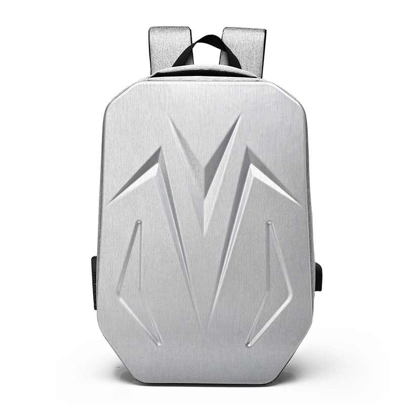 Cross-border men's hard-shell password lock computer bag, large opening and closing e-sports gaming laptop backpack, large capacity student backpack Item Picture