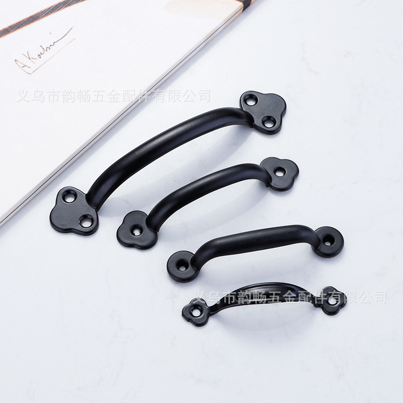 Black style home decoration drawer handles, cabinet doors, retro black American-style handles, alloy, multi-style European and Chinese hardware details Picture