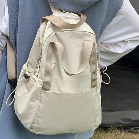 Casual nylon fabric bag small backpack for women 2024 New style fashionable and lightweight travel backpack, dual-purpose crossbody bag trend Specification drawing
