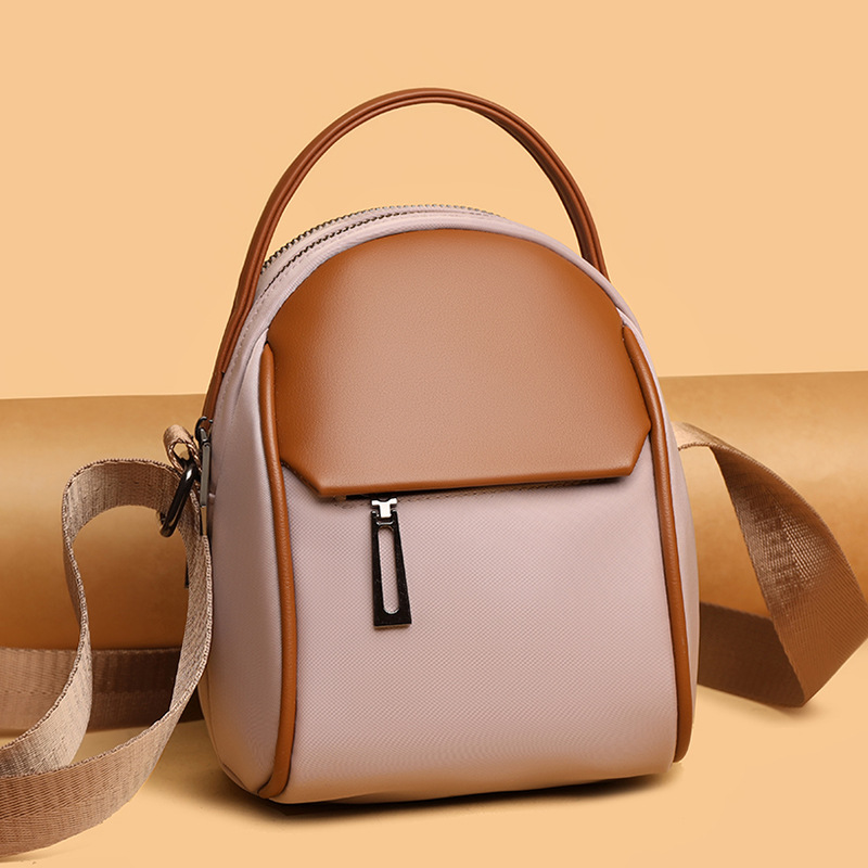 Simple and versatile small handbag, women's bag, small and fashionable phone bag, crossbody bag, simple and color-blocking versatile small bag, single-shoulder details Picture