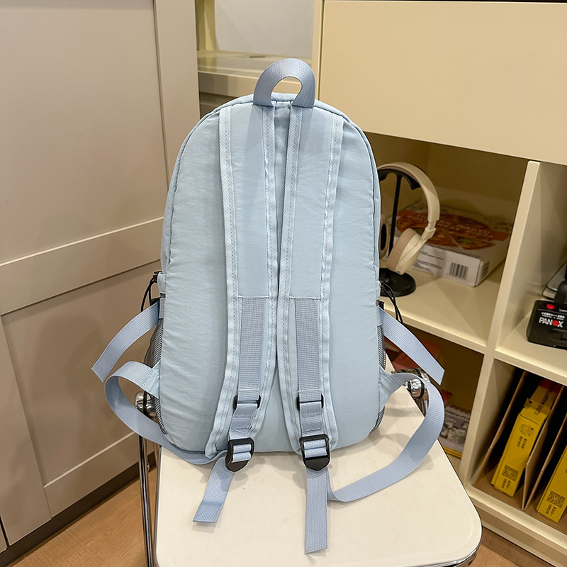 Color-blocking lightweight backpack for girls, large-capacity sports and outdoor hiking backpack, and trendy rope-wearing schoolbag for male college students Specification drawing
