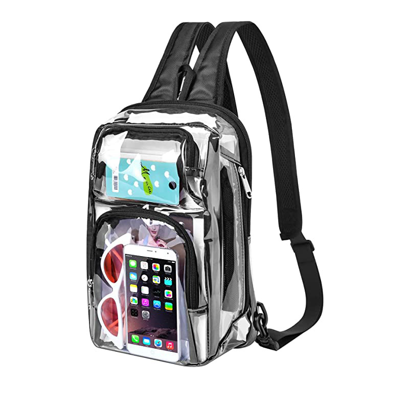 Amazon transparent pvc sports backpack Stadium visual single-shoulder bag Adjustable shoulder strap travel storage bag Application Scenario