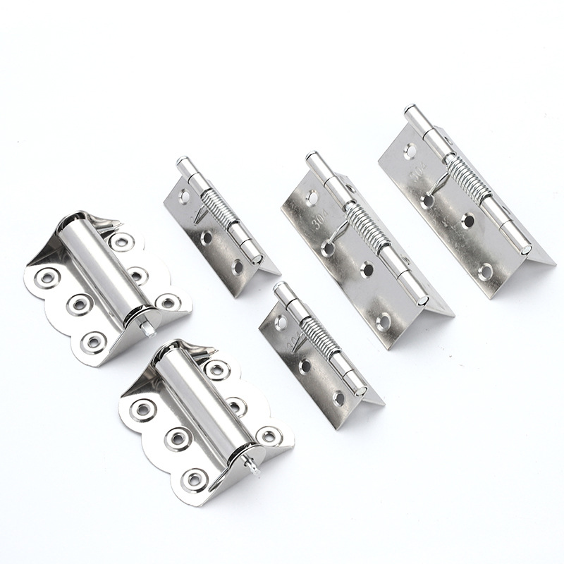 Butterfly spring hinges for sand window mesh doors, stainless steel self-spring door hinges, automatic closing hinges, mesh screen door and window accessories Specification drawing