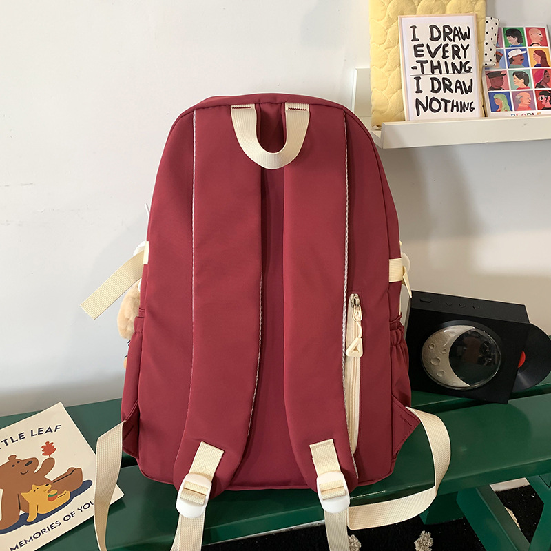 This high-appearance-level ins style large-capacity backpack is lightweight and has a niche design sense. It is a multi-layered backpack for junior and senior high school students Specification drawing