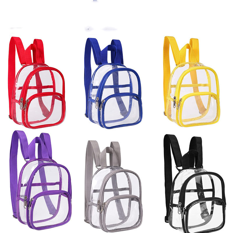 Cross-border Amazon multi-color mini transparent backpack, outdoor sports backpack, unisexual handbag full figure