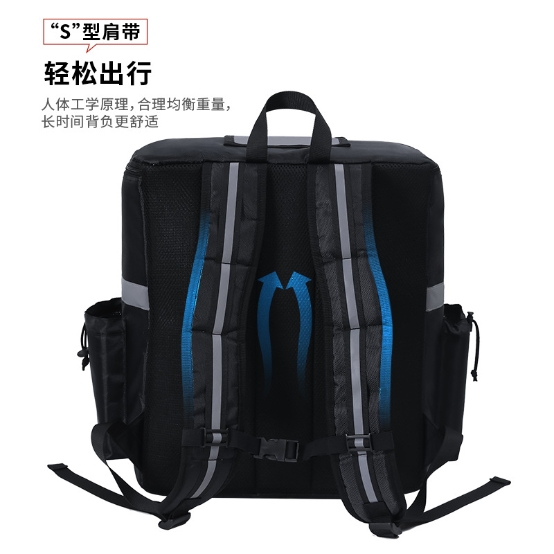 Flat-head takeout box, Meituan takeout insulated box, rider running errands backpack, Ele.me lunch box bag Application Scenario