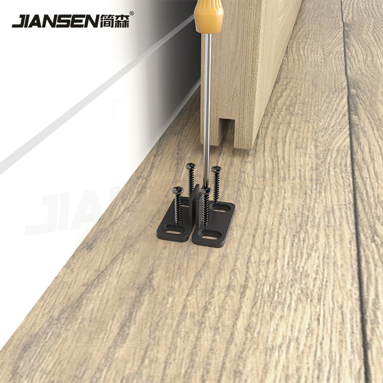 New type of anti-swing device for American-style barn door hanging rail hardware accessories without slotting, factory consignment wholesale, cross-border goods Application Scenario
