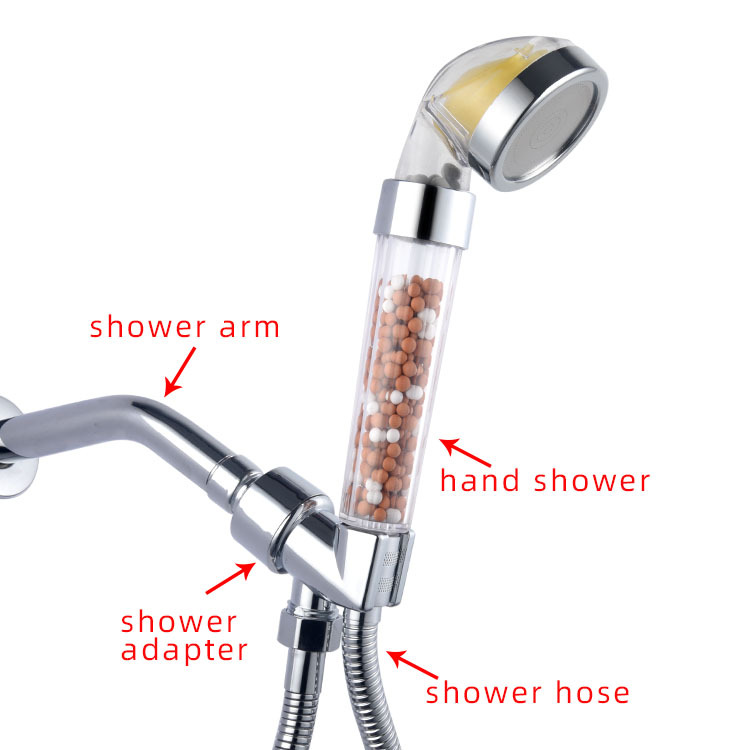 Aromatherapy shower head VC pressurized negative ion water-saving filter shower, tourmaline powerful nozzle, one-piece delivery, energy-saving details Picture