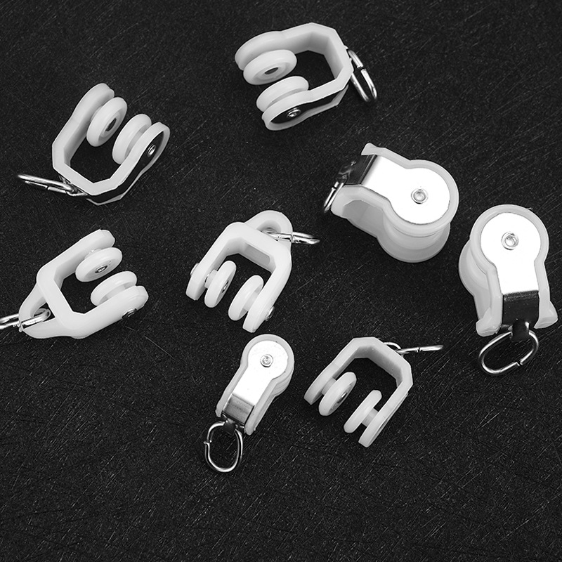 Curtain track accessories, pulleys, stainless steel medium curved wheels, large curved wheels, extra-large curved wheels, I-beam rails, curved rails, and ball wheels Application Scenario