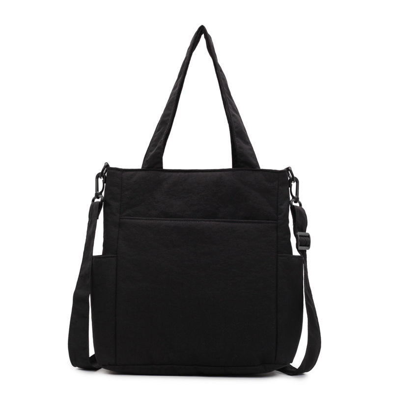 The new artistic crossbody single-shoulder bag, large-capacity shopping bag, eye-catching solid-color tote bag, commuter bag and student schoolbag Item Picture