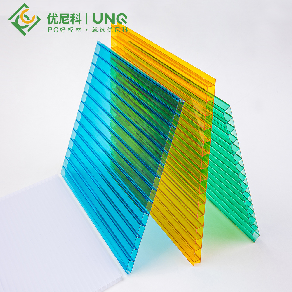 Four-layer pc sun board, polycarbonate 20MM hollow light-transmitting board, insulated breeding shed, multi-layer and double-layer balcony board details Picture