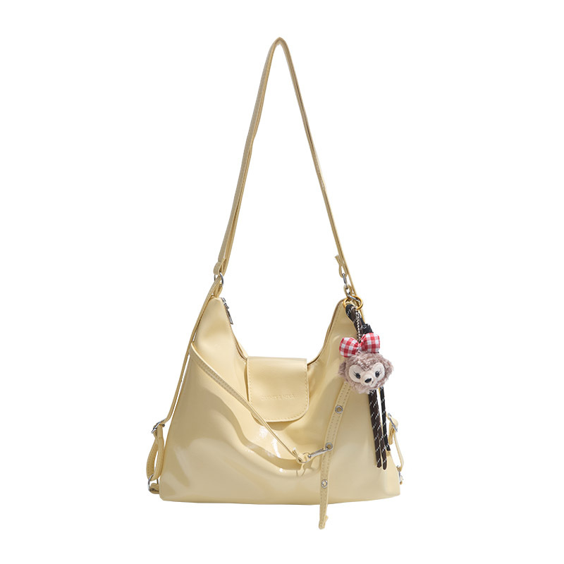 Retro underarm bag for women, 2025 Summer new style, laid-back and fashionable Korean tote bag, large-capacity spliced single-shoulder bag Item Picture
