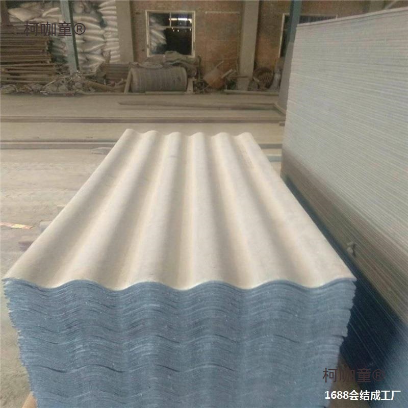 Cement tile leak-proof, asbestos tile, heat insulation for livestock farms, rural roof waterproof tiles, cement roof tiles, barley Taibao Specification drawing