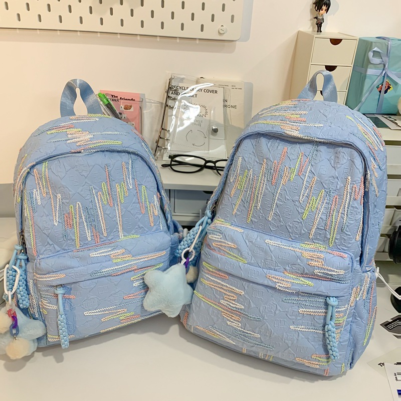 Cute schoolbags for primary school students, high appearance level, large-capacity backpacks, lightweight and lightweight, durable and waterproof backpacks for junior high school travel full figure