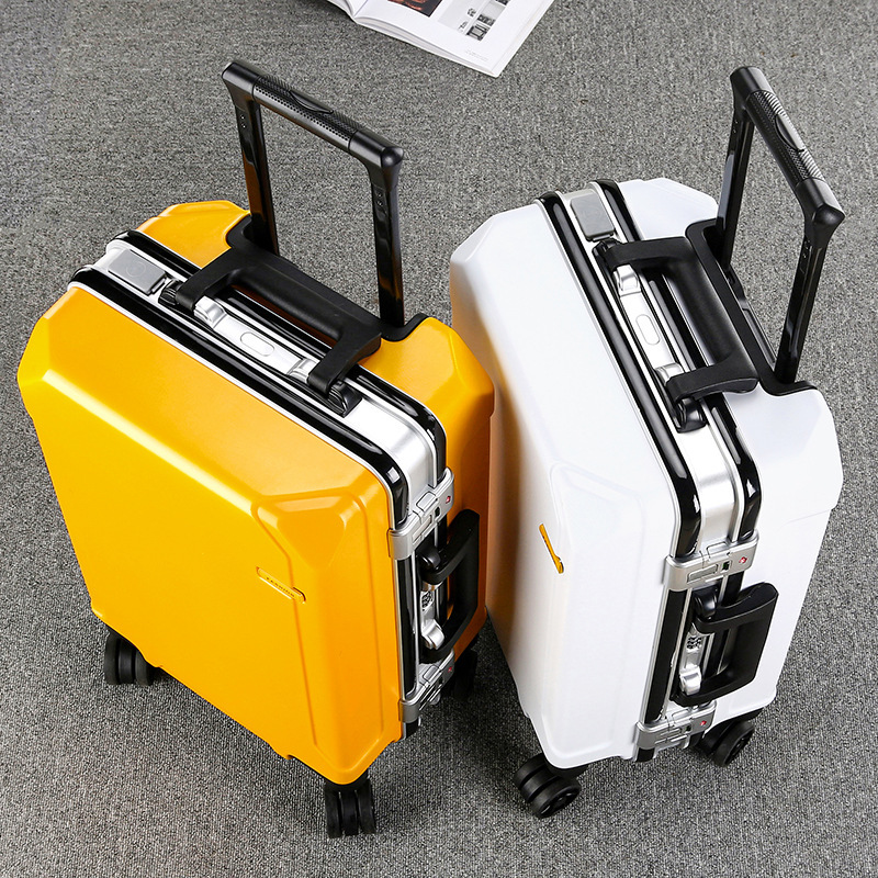 Aluminum frame trolley case, 24-inch men's and women's swivel wheel travel case, 28-inch fashionable large-capacity combination case, student suitcase details Picture