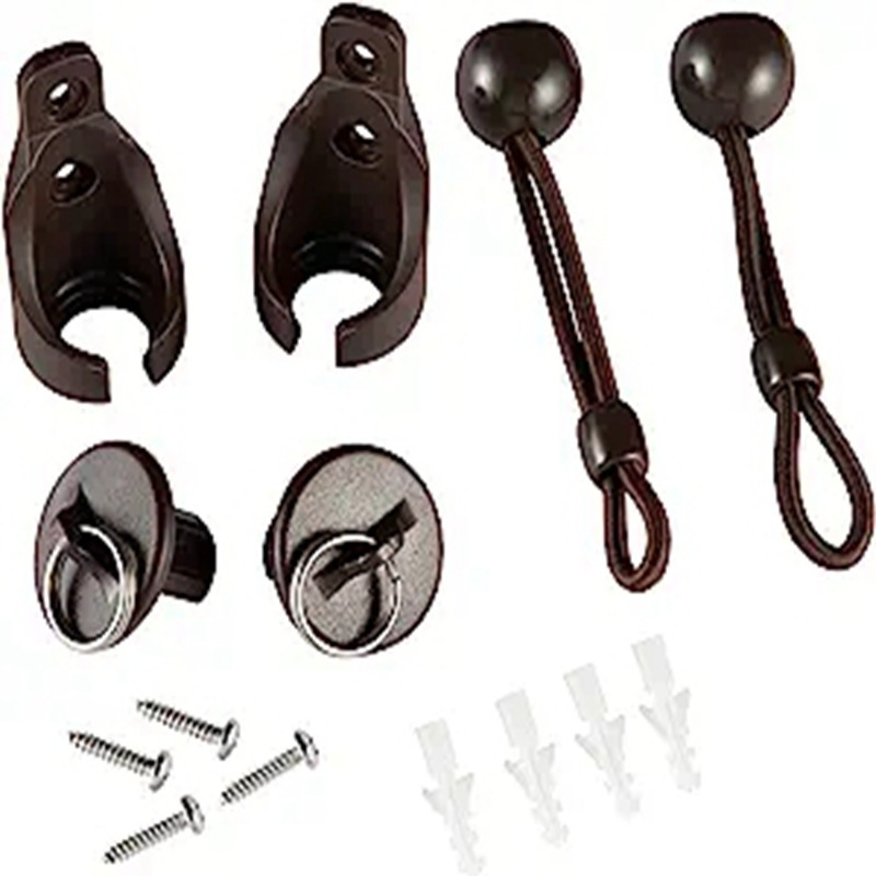 Brown windproof spring ball rope roller blind fixed hanging rope base plug outdoor spring rope curtain rope lock accessories full figure
