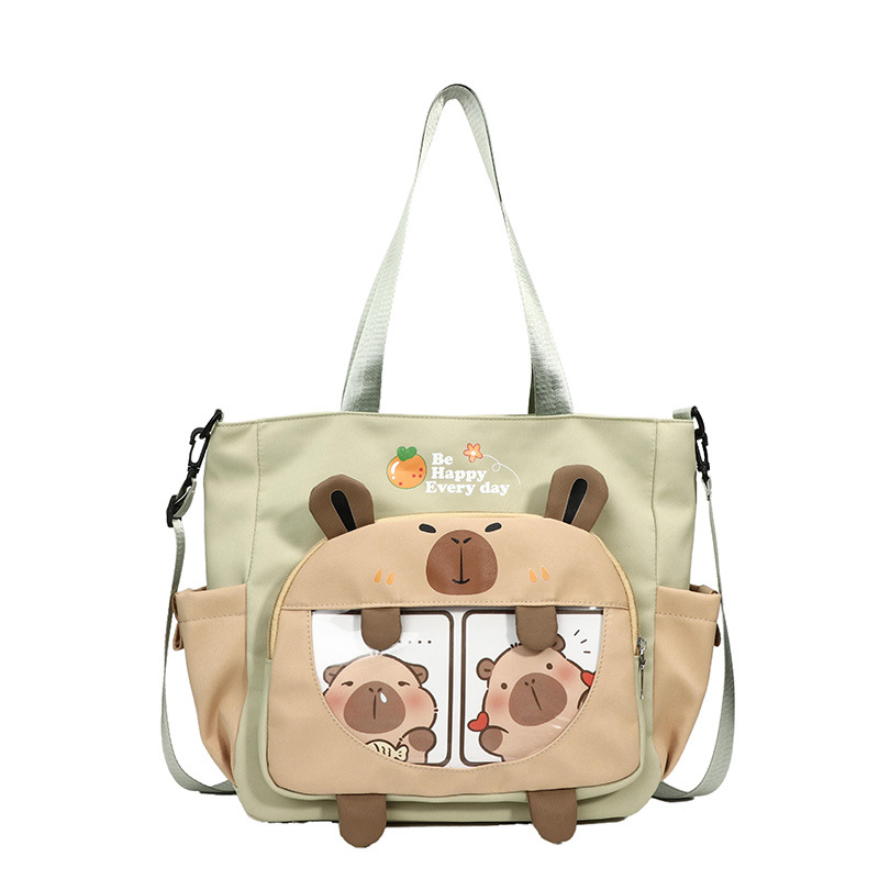 Japanese-style lightweight capibara bag, cute pain bag, casual, simple and fresh girl single-shoulder bag, student crossbody bag Item Picture