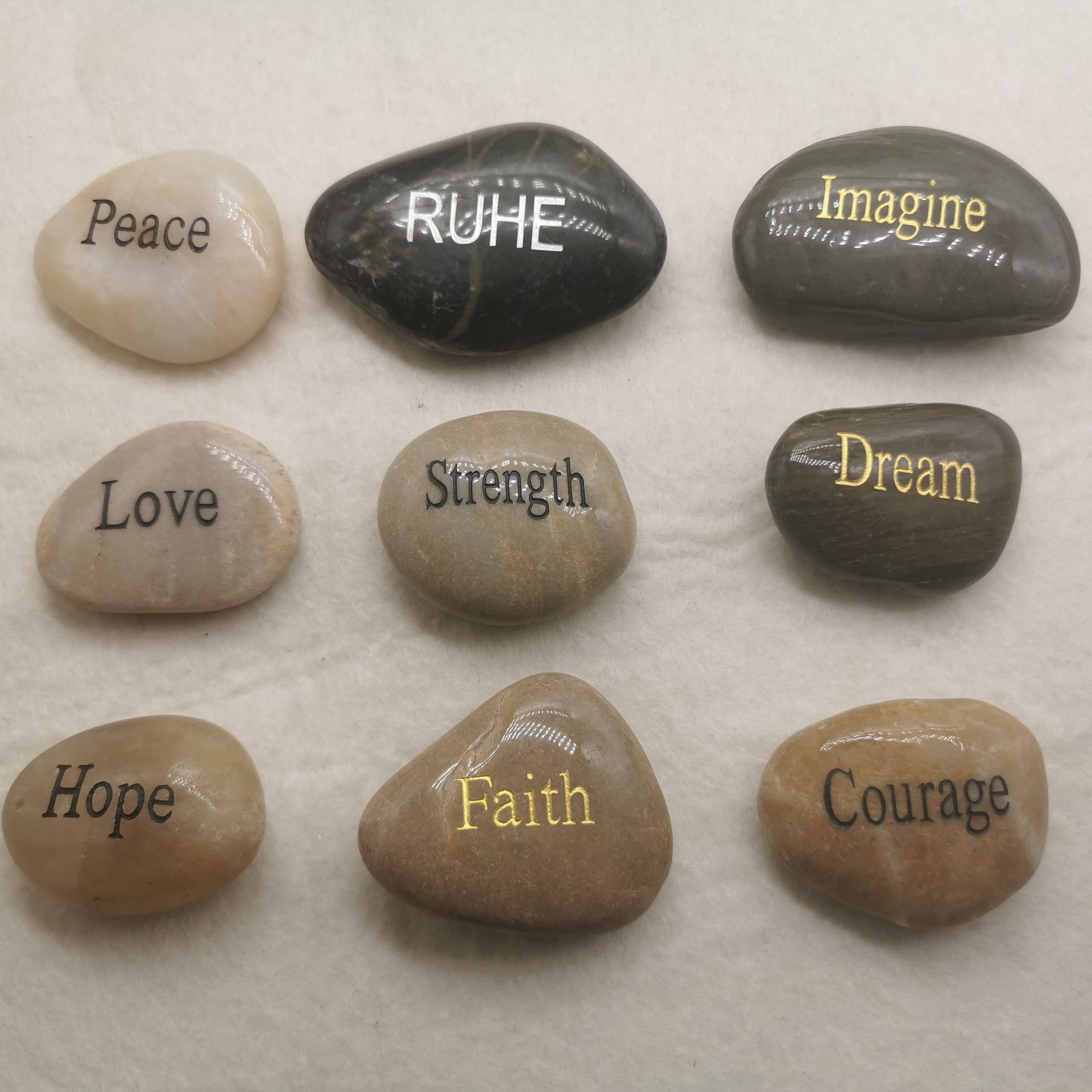 Wholesale of natural pebbles, rain flower stones, engraved stones, stone carved stones and logos from manufacturers details Picture