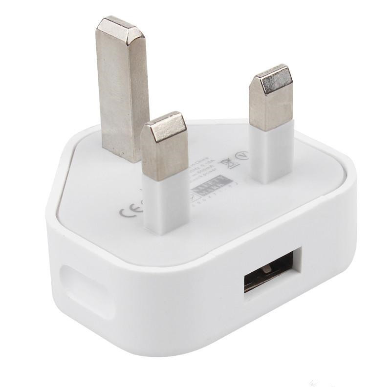 5v1a mobile phone charger, Hong Kong-style British standard plug, three-prong British standard British three-pin charging head, single usb port socket details Picture