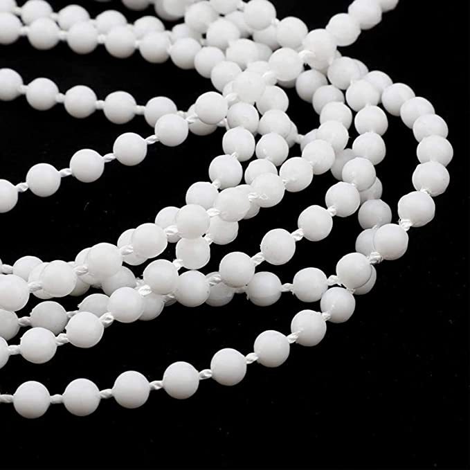 Available in stock: 10-meter bead chain, 10-piece bead buckle set, roller blind curtain accessories, 4.5*6MM close-string beads Specification drawing