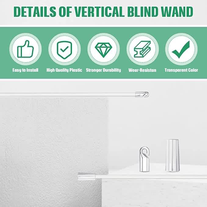 12/17/24-inch acrylic transparent swivel blinds, swivel pull rod, dimming rod with hook handle Application Scenario