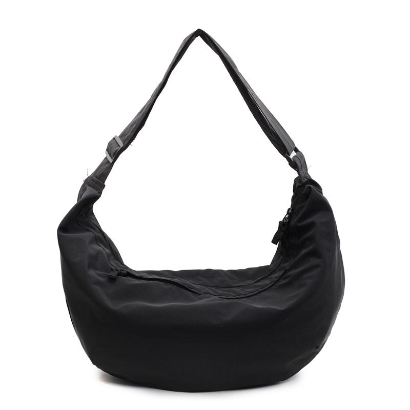 Solid color large-capacity casual bag 2025 Summer new style stylish single-shoulder crossbody bag, a fashionable travel handbag for going out Item Picture